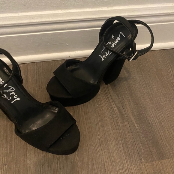 Lemon Drop by Provileged | Ruduki Ankle Wrap Heels - Picture 5 of 7